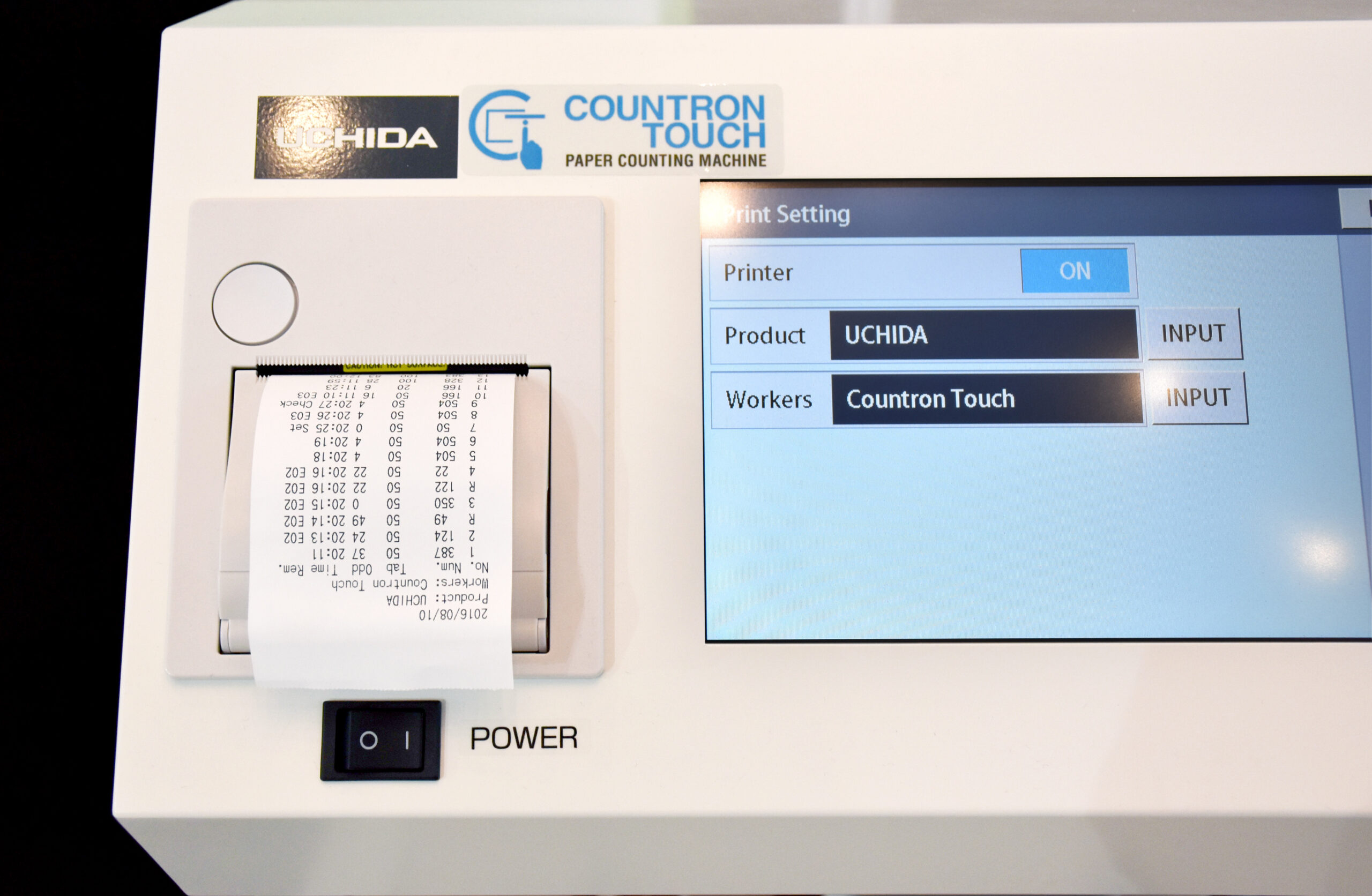 เครื่องนับกระดาษ UCHIDA Countron Touch เครื่องนับกระดาษ UCHIDA Countron Touch เครื่องนับการ์ดความเร็วสูง 2,500 แผ่นต่อนาที