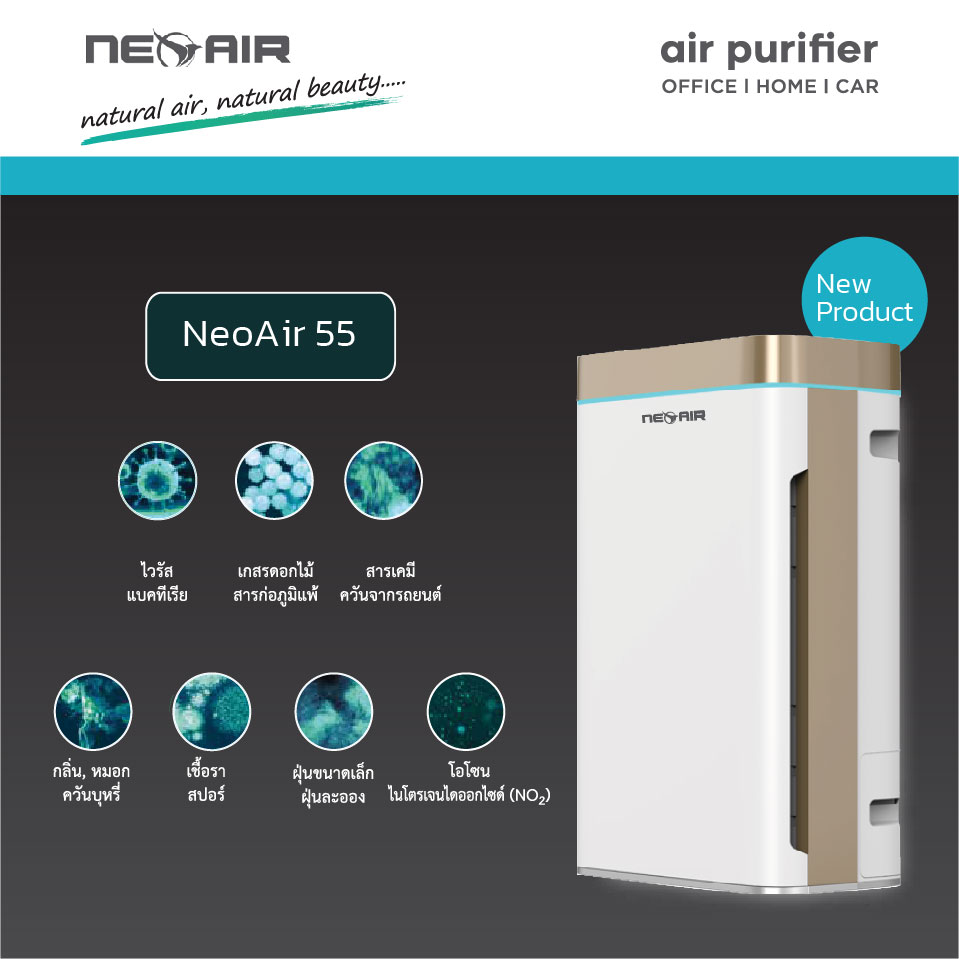neoair 55_Neoair 55 เครื่องฟอกอากาศ NeoAir 55 ระบบ HEPA 7 ขั้นตอน กรอง PM2.5 สำหรับพื้นที่ 50-60 ตร.ม.