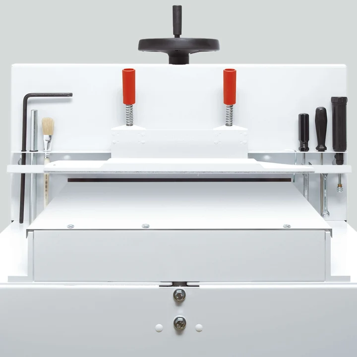 เครื่องตัดกระดาษไฟฟ้า IDEAL 4815 Guillotine A3+ สำหรับตัดกระดาษกอง Made in Germany 6 เครื่องตัดกระดาษไฟฟ้า IDEAL 4815 Guillotine A3+ สำหรับตัดกระดาษกอง Made in Germany