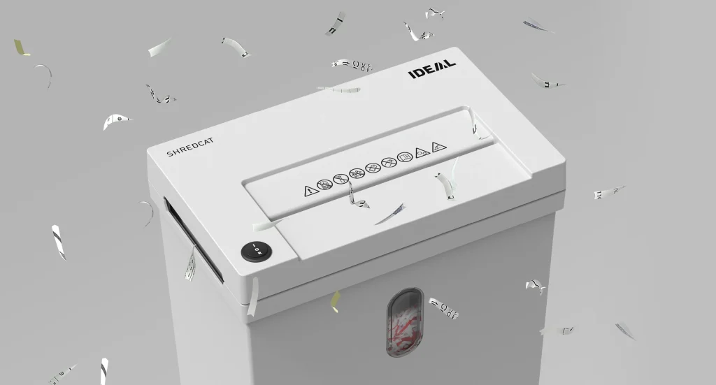 เครื่องทำลายเอกสาร IDEAL Shredcat 8100 CC ระดับความปลอดภัย P-4