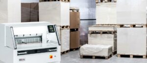 เครื่องตัดกระดาษไฟฟ้า IDEAL 5260 เครื่องตัดกระดาษอัตโนมัติ 520 มม. สำหรับโรงพิมพ์และงานตัดกระดาษมืออาชีพ