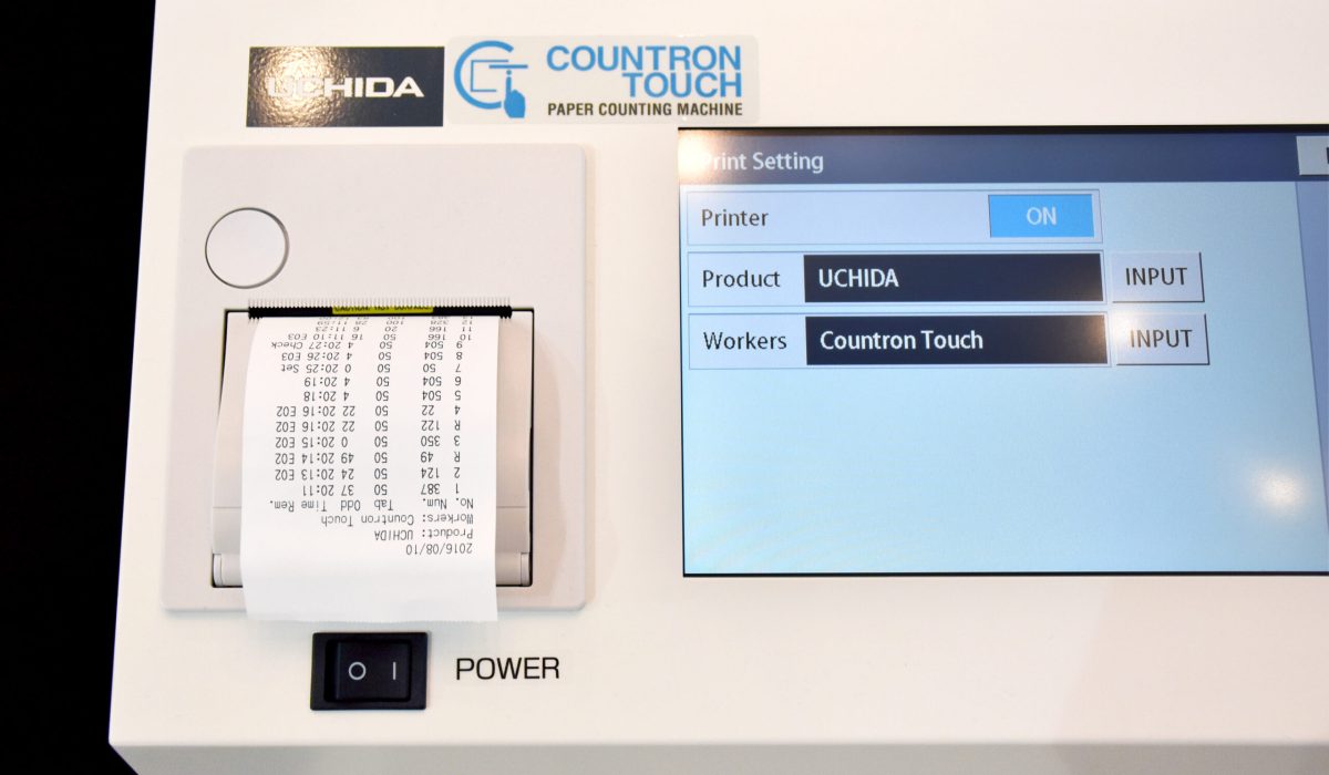 เครื่องนับกระดาษ UCHIDA Countron Touch เครื่องนับการ์ดความเร็วสูง 2,500 แผ่นต่อนาที